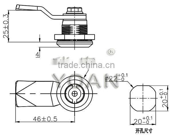 chrome plated zinc vehicle mechanical Waterproof Cam Lock