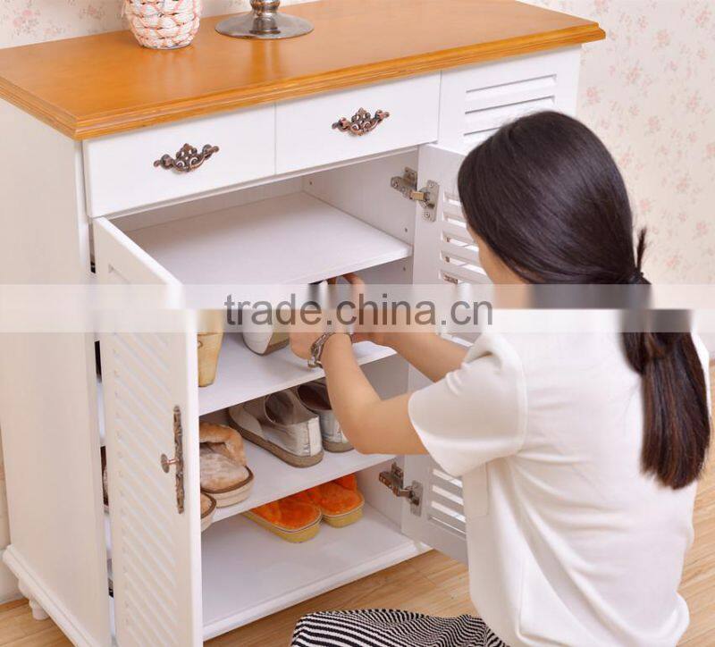 Modern Style Solid Wood Shoe Cabinet Shoe Rack For Bedroom