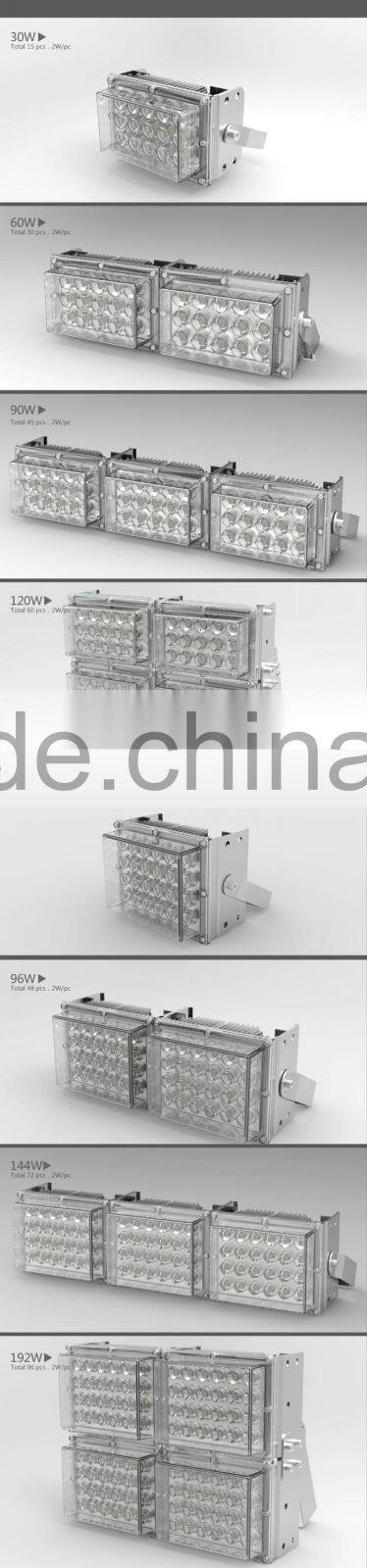 Square Parking Lot Hotel Traffic Road Monitoring IP67 Outdoor Waterproof 30W 60W 90W 120W 192W Spot Light Spotlight