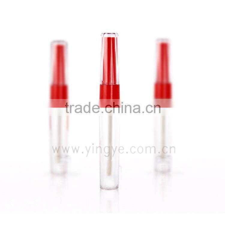 Two wall cap lovely plastics lipgloss tube