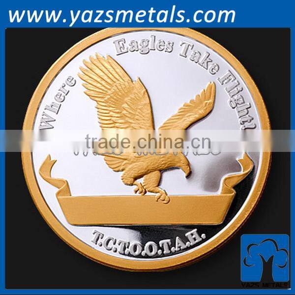 custom made metal Commemorative acrylic coin