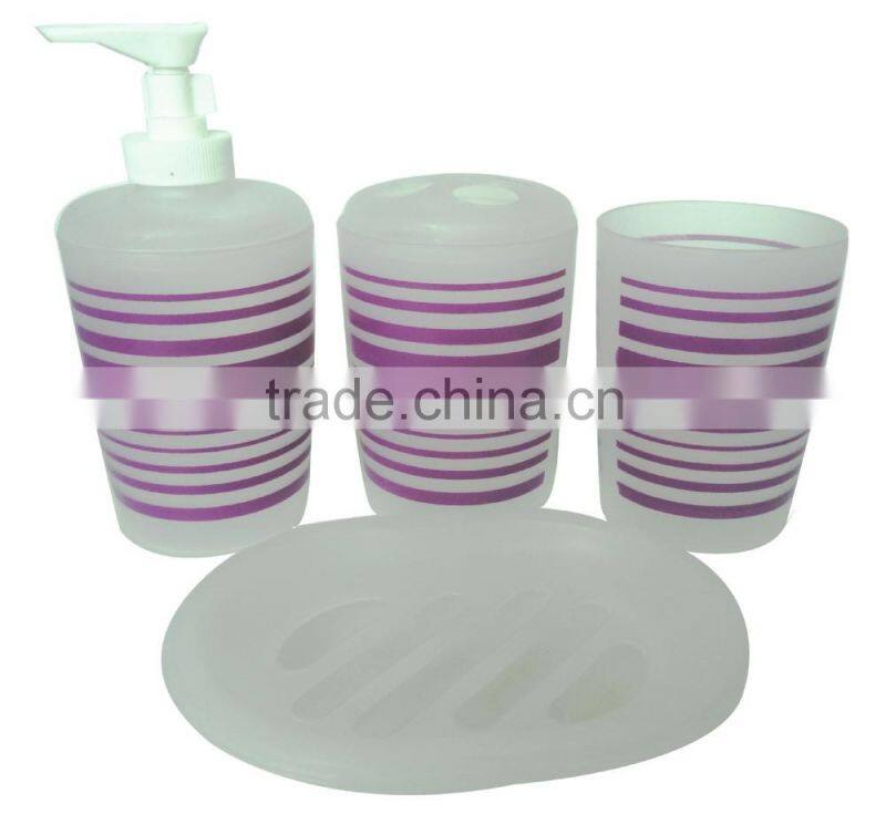 Colourful pp material plastic complete bathroom sets