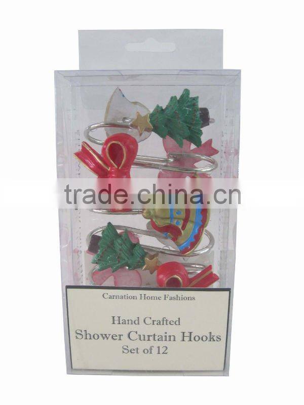 Shower Curtain,Christmas Time,Shower Curtain Hooks