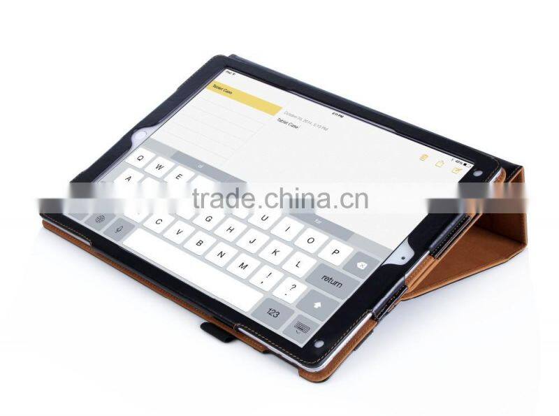 Hot sale vintage card slots closure faux leather stand tablet cover for ipad pro 9.7 inch with stylus pen strap