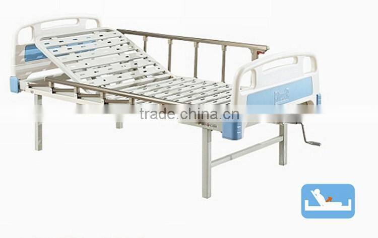 Aluminum Side Rail CE Approved 1 Crank Manual Hospital Bed
