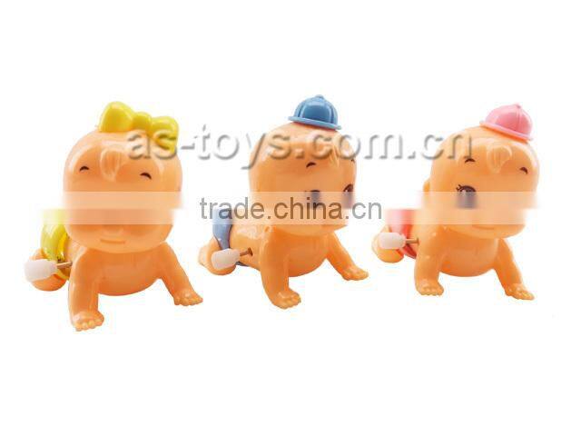 Wind up funny plastic crawling baby dolls