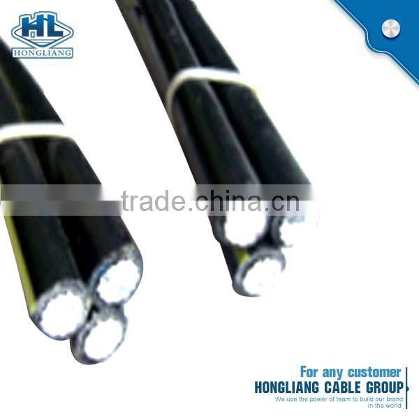 XLPE Insulated Aerial Bundled Cables 6.35/11,12.7/22,19/33kV thermocouple abc overhead cable wires