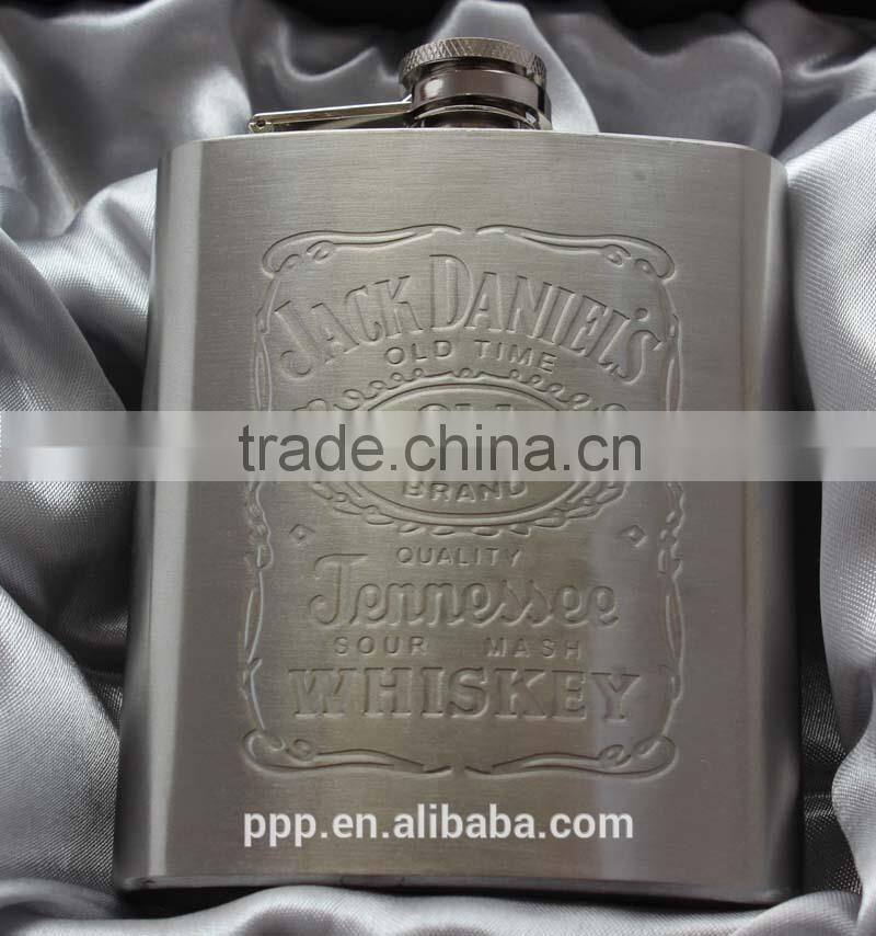 Jagermeister hip flasks/ embossed mini hip flask/ unique hip flask