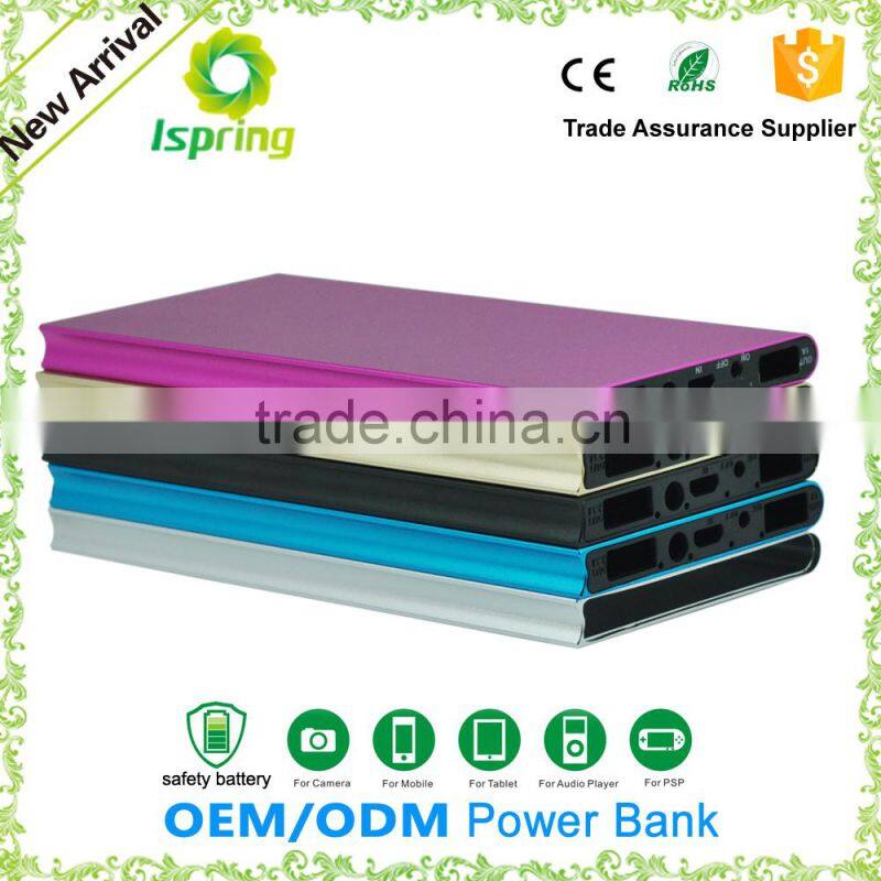 2016 Hot sale power bank for promotion custom design 8000mah portable ultra thin power bank