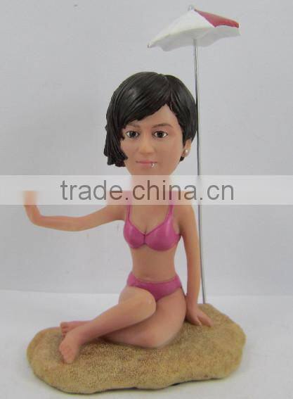 polyresin singer bobble head for sexy girl