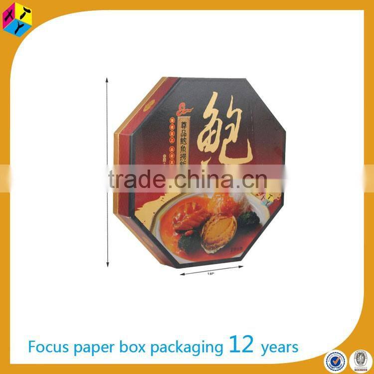 Elegant octagonal cardboard mooncake box luxury