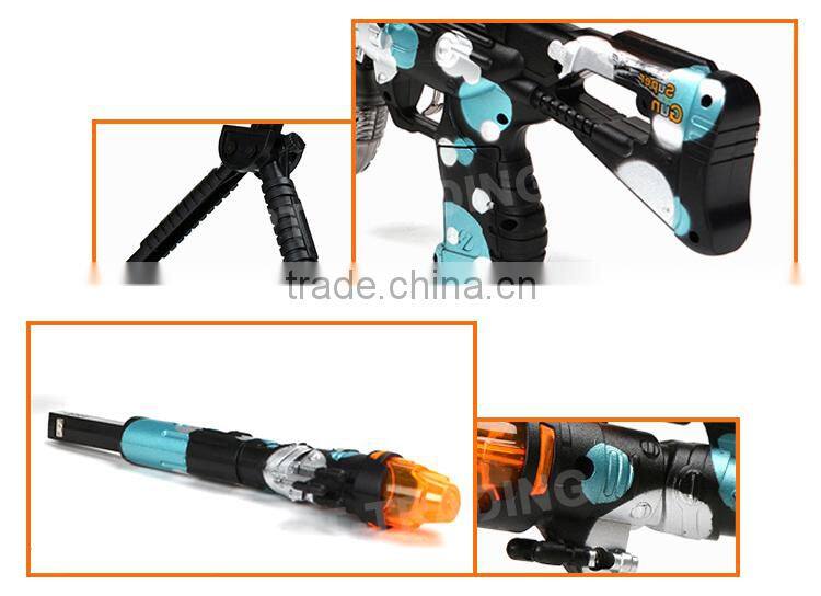 Hot selling kids funny electric plastic toy gun with light and sound