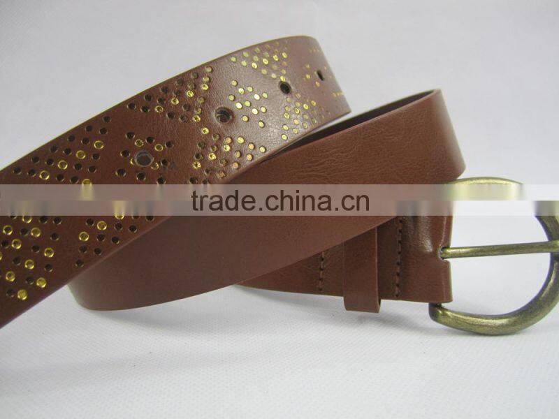 fashion geometric printed jeans belt for women