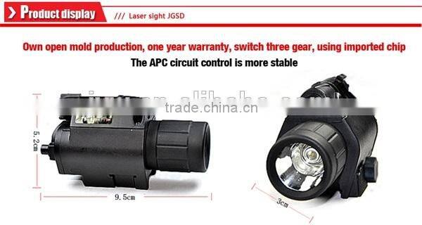 Tactical green and red Laser Sight with LED with rat tail pressure pad