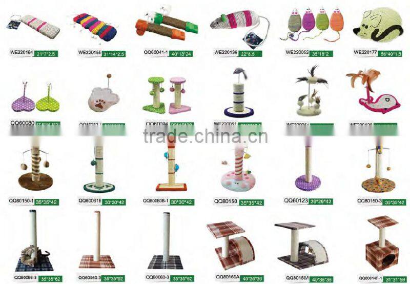 BSCI QQ-pet Factory Hot Cat Scratching Post Green Sisal Cat Tree Toy