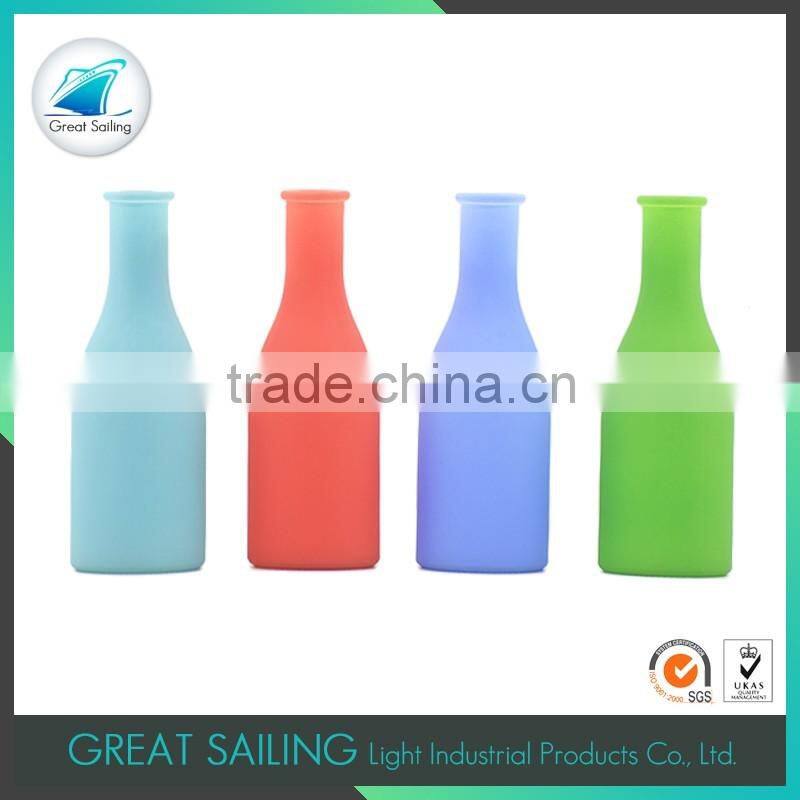 long neck colored unique cheap glass vases