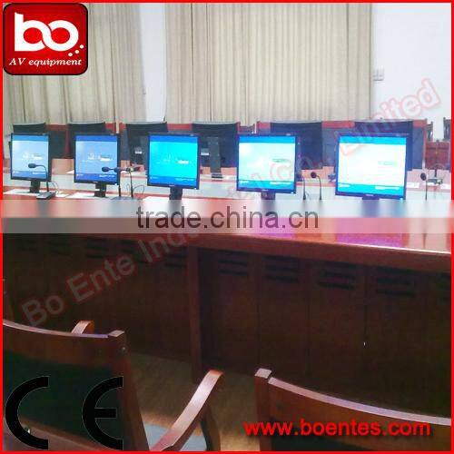 Aluminum Brushed Motorized Computer Desktop Monitor Lift For Meeting Room