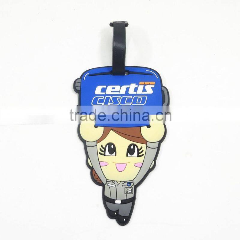 Yiwu Manre wholesale silicone/ pvc custom bag tag promotional fancy luggage tag