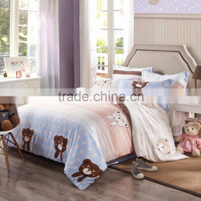 Fresh and elegant new designs home textile fabric bed sheet /padded comforter sets / white hotel bed sheet wholesale