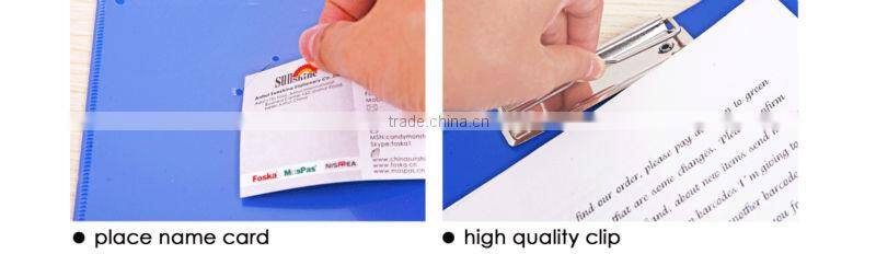 A4 Solid Color Clip Board Folder/plastic clip folder