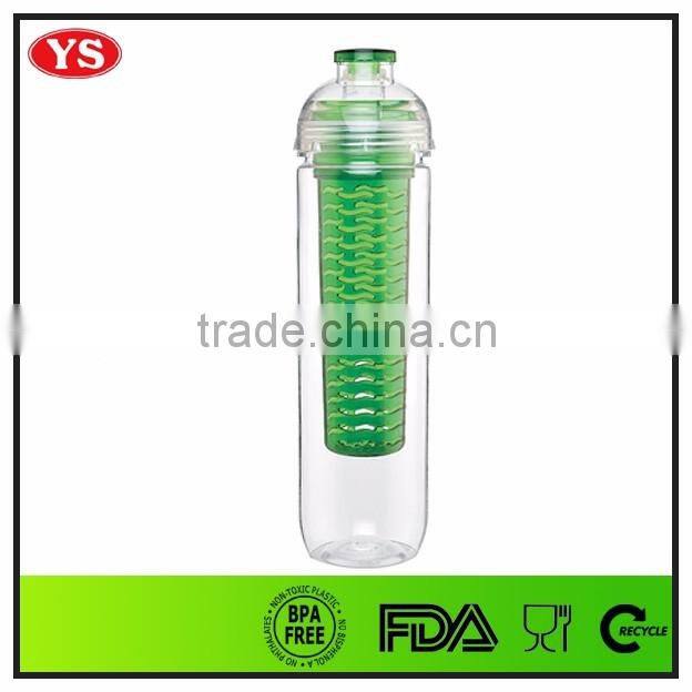 800ml bpa free reusable fruit infuser tritan water tumbler with lid