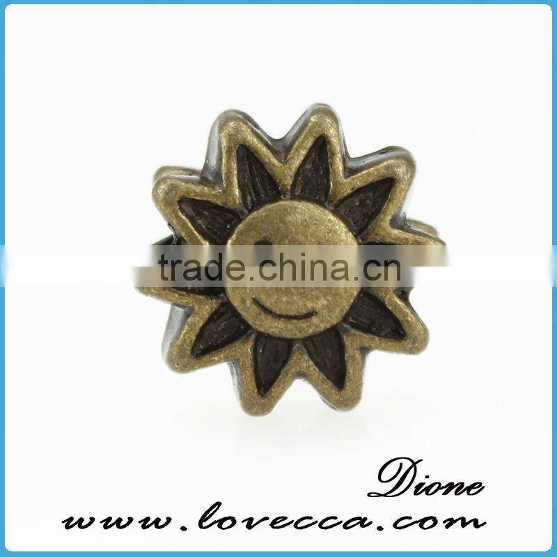 Hot sale 8*8mm bronze pendant charms, alloy charms