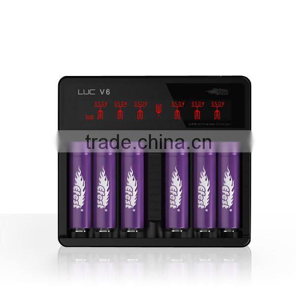 efest charger, Efest 18650 battery charger 6 bay LUC V6 efest 18650 35Amps battery efest charger efest