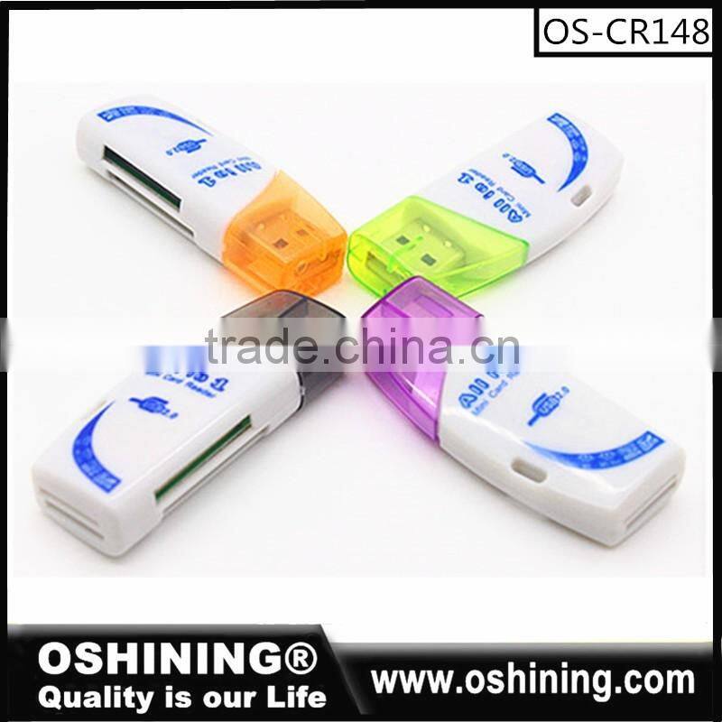 2016 Best selling plastic Multi 4slots magnetic card reader (OS-CR112)
