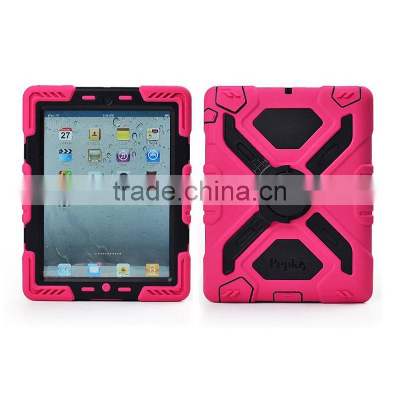 Defender case for ipad mini, tough armor case for ipad 2/3/4, hybrid comboo stand case for ipad air
