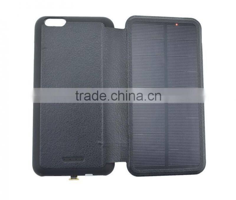 For iPhone 6s plus Solar Battery Case,4200mAh Portable Solar Power Bank Backup External Battery Charger Case For iPhone 6 Plus