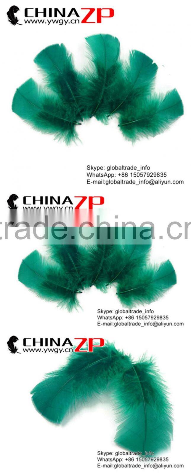 CHINAZP Good Looking Plumage Wholesale Dyed Kelly Green Turkey T-Base Body Feathers for Sale