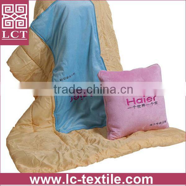 supply latest design open as a blanket softest folding pillow with custom embroidery(LCTP0004)
