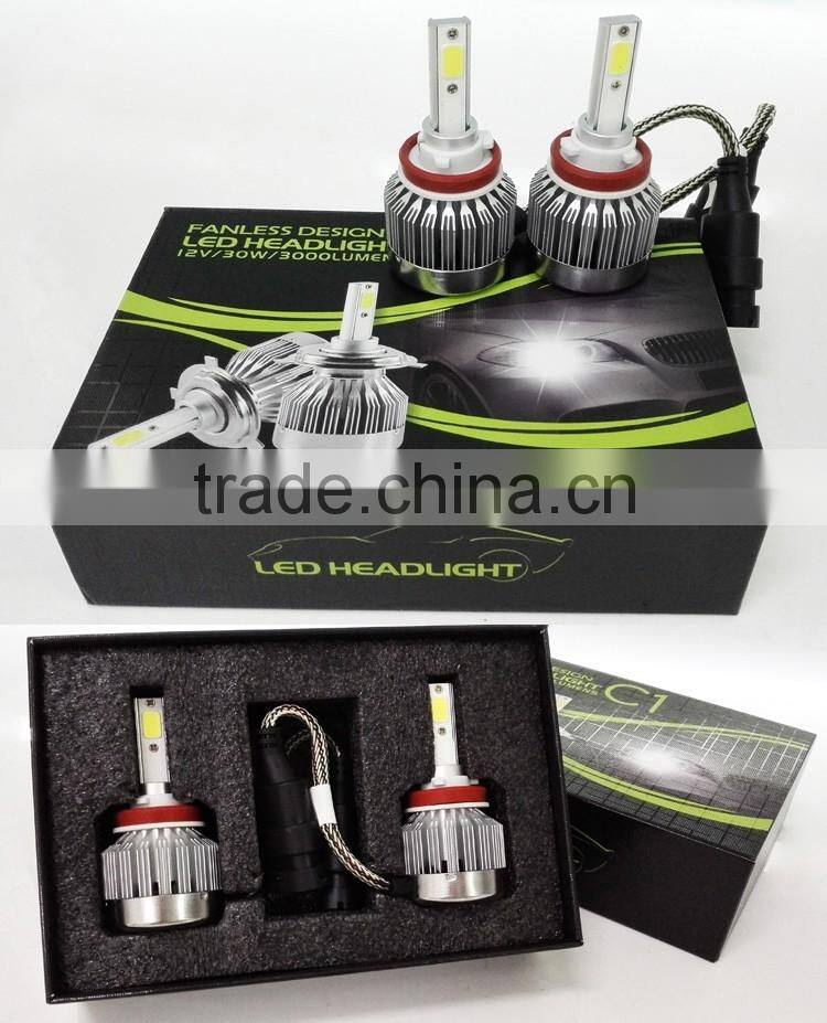 new generation high quality C1 3000lm led headlight car led headlight H1 H4 H13