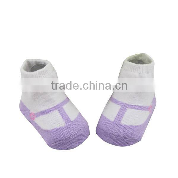 GSB-07 2015 Hot sell quality cotton baby socks like shoe with silicon anti-slip