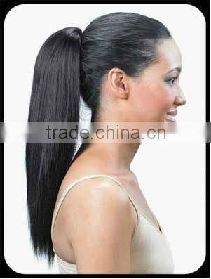 Indian Yaki Synthetic Hair Extension Brazilian Hair Ponytail