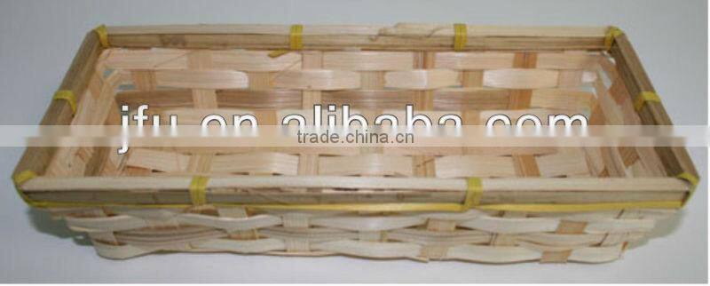 wholesale basket Hot sale small rectangle very cheap nature pure bammboo basket