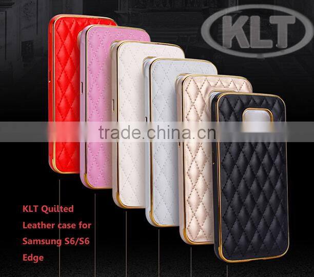 KLT customized aluminum back metal case frame with leather cover for samsung galaxy note