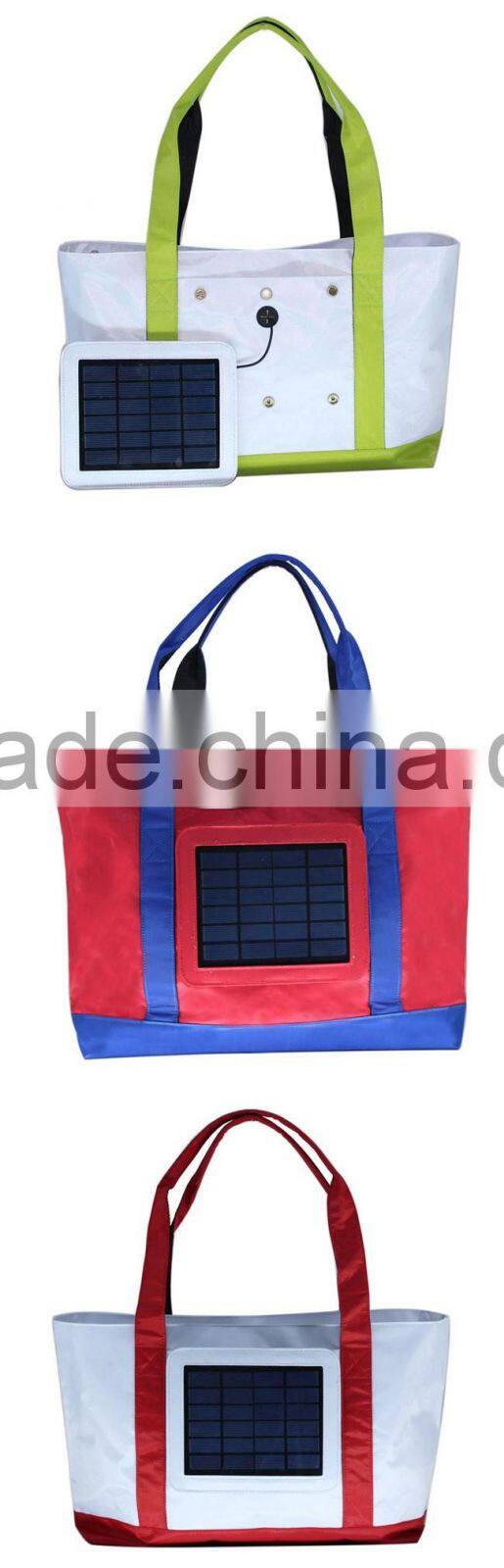 Fashion women tote bag shopping solar beach bag(TOE16-001)