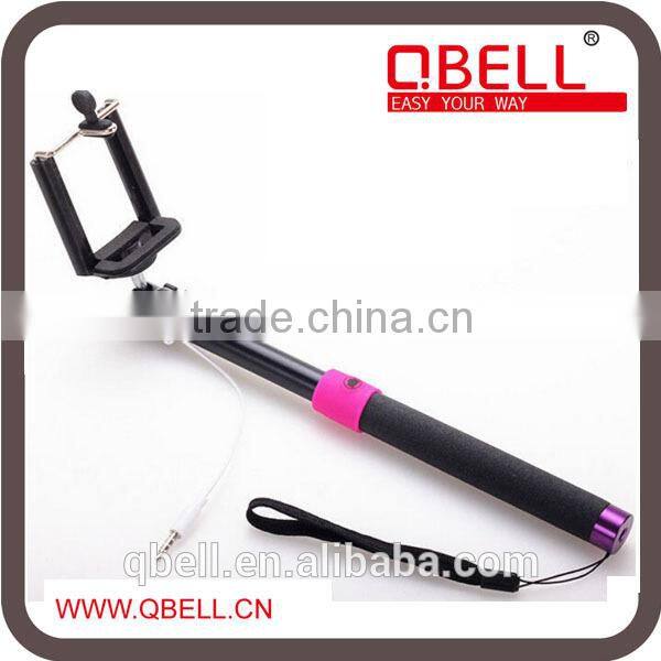 Selfie mobile phone monopod with wire/selfie monopod/monopod