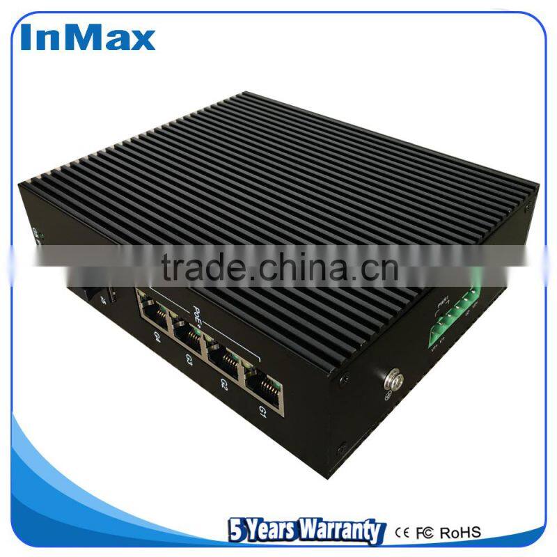 Supply OEM Full Gigabit Unmanaged 5 ports PoE Industrial Ethernet Switches P505A