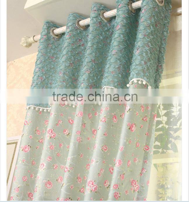 2015 hot sale printed designed No. 18 window curtains, made- up black out fabric in home or hotel