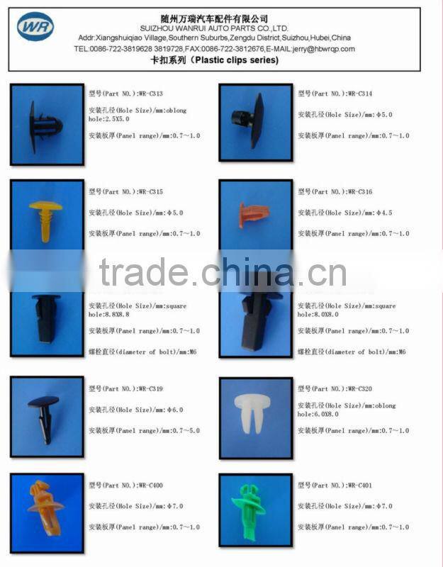 Auto Fastener and plastic rivet