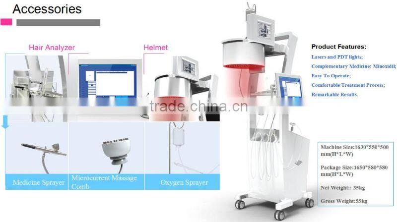 Good Effective Hair Loss Treatment Laser Cap Electric Scalp Stimulator/Ozone Treatment Hair Machine