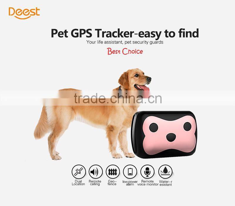 New Year 2017 Promo mini waterproof Pet Collar Small GPS Cat Dog Tracker D69 with Free Tracking Platform Vocie Monitor GEOFence