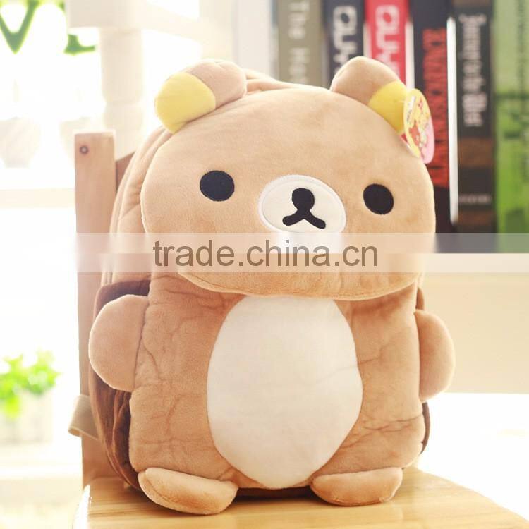 cheap cute cartoon plush backpack for kids