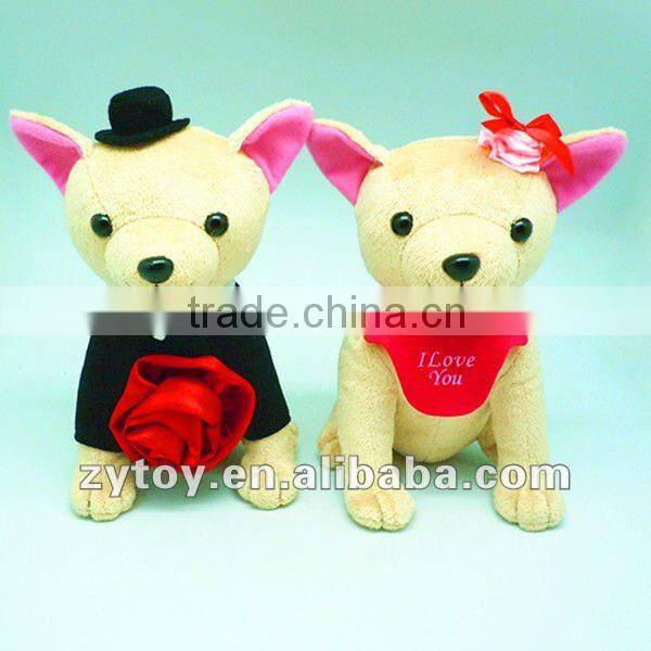 Plush Valentine Dog Stuffed Valentine Dog