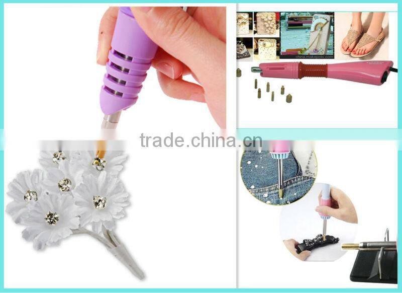 Plastic handle non flat back rhinestones