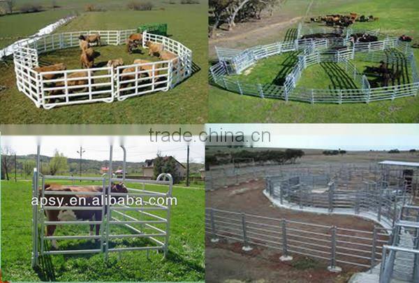 cheap metal tubular holding yards paddock fence rails used fence panel for livestock