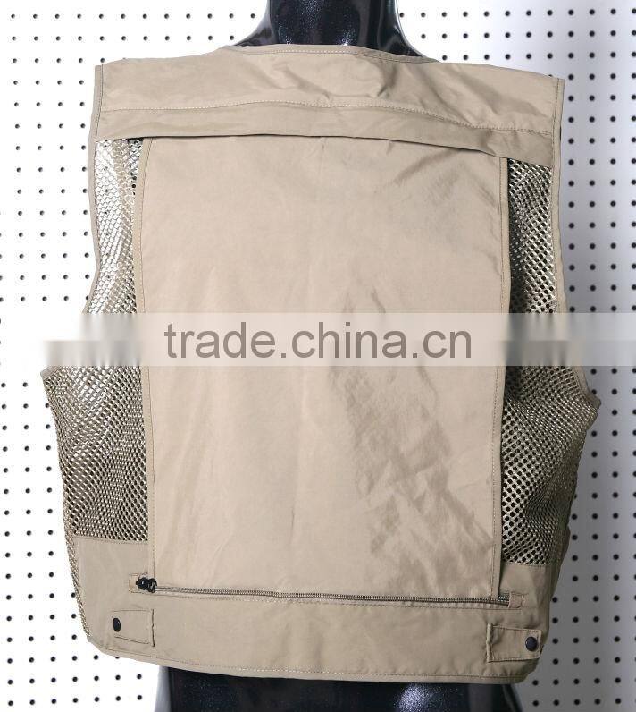 2016 Wholesale factory new design mesh heated vest for outdoor fishing