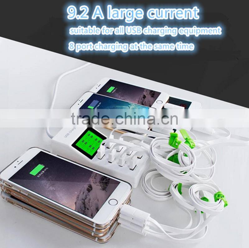 Wholesales USB socket EU/USA/AU/UK USB plug fast 8 port USB charger